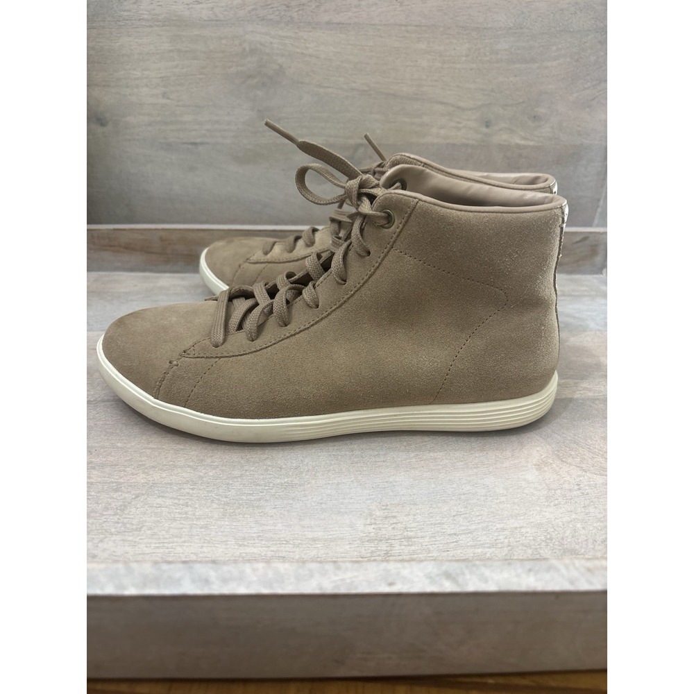 Cole Haan Grand.OS Womens 8 B Taupe Tan Suede High Top Sneakers W10089 - Picture 6 of 11